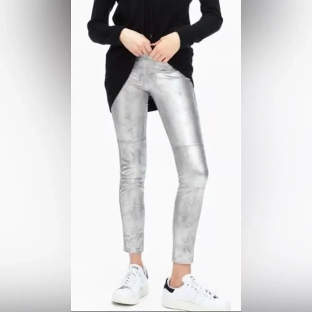 Splendid Silver Leggings Pants Bodycon Size Small